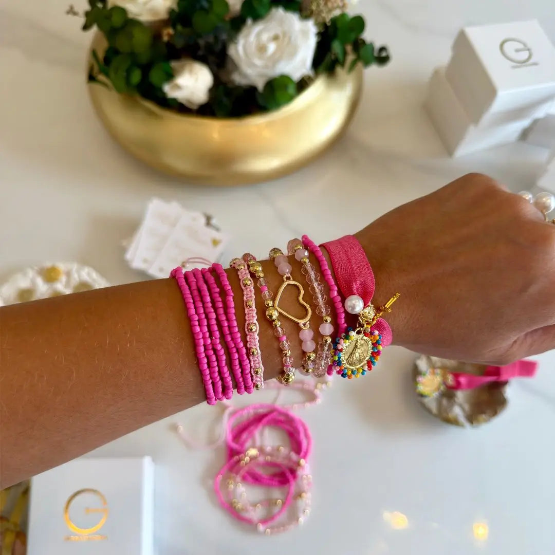 Set rose - pulseras artesanales