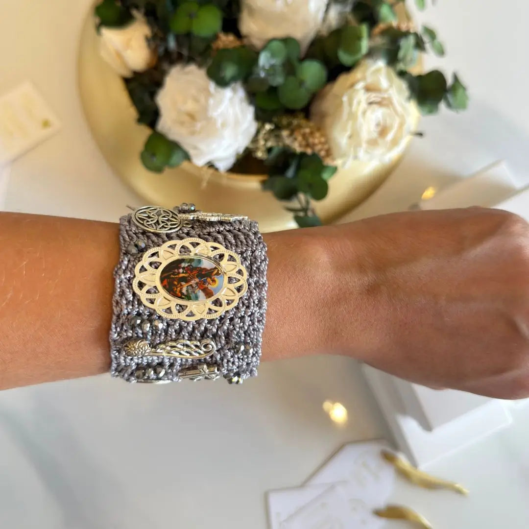 Pulsera Tejida San Miguel Arcángel