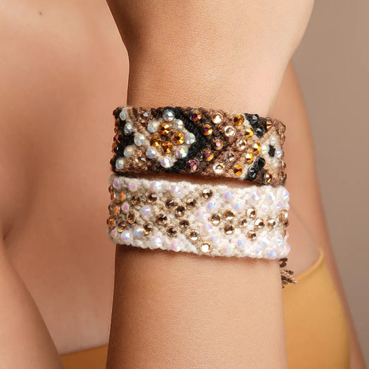 Set Mini Brazalete Swarovski oro