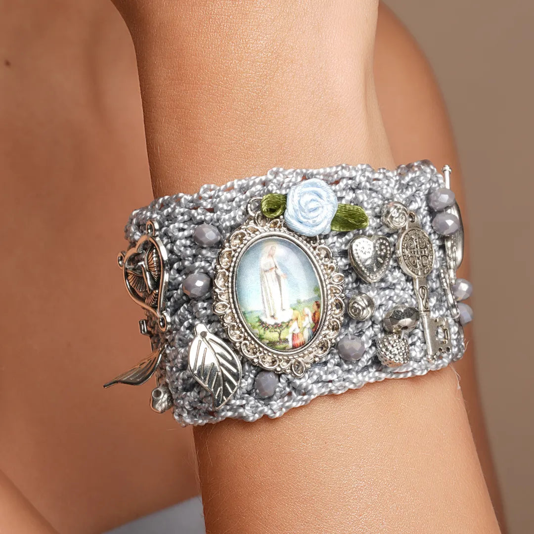 Brazalete Virgen Fatima Plata