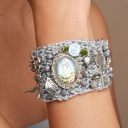 Brazalete Virgen Fatima Plata