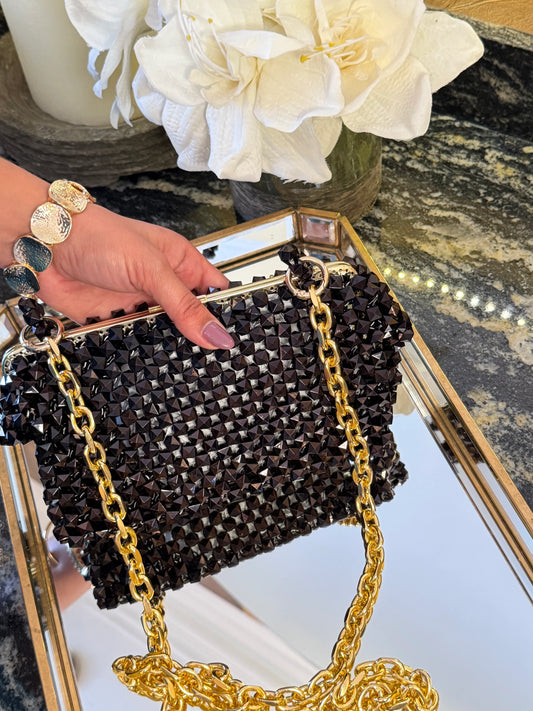 Cartera Noir Luxe Chain
